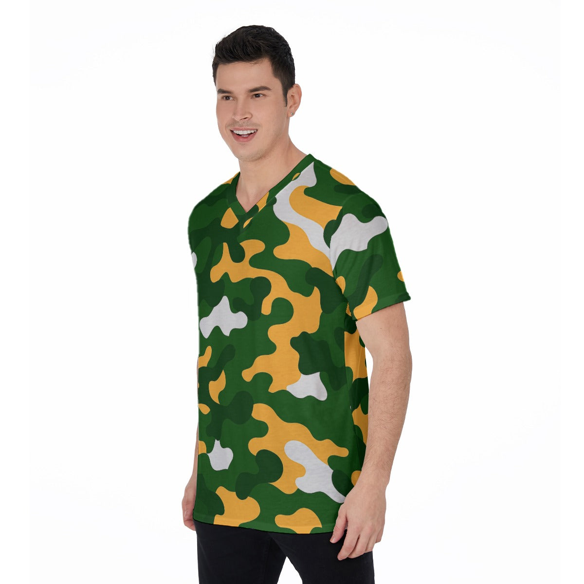 Green Bay Football Game Day All-Over Print V-Neck T-Shirt