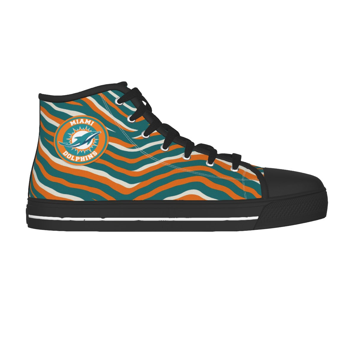 Miami Football Game Day Men's Black Sole Canvas Shoes