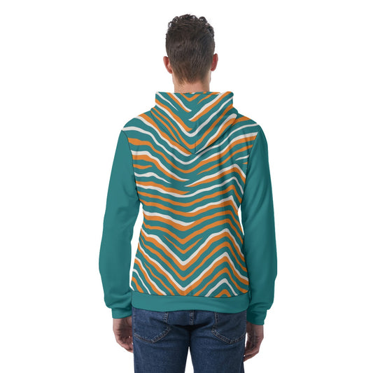 Miami Football Game Day All-Over Print Men's Hoodie With Double-side Print Hood