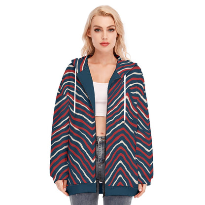 SD HUESCA Women's Long Hoodie With Zipper Closure