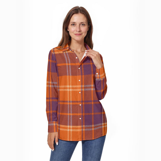 Clemson - Tigers tartan plaid  Women's Long Sleeve Shirt
