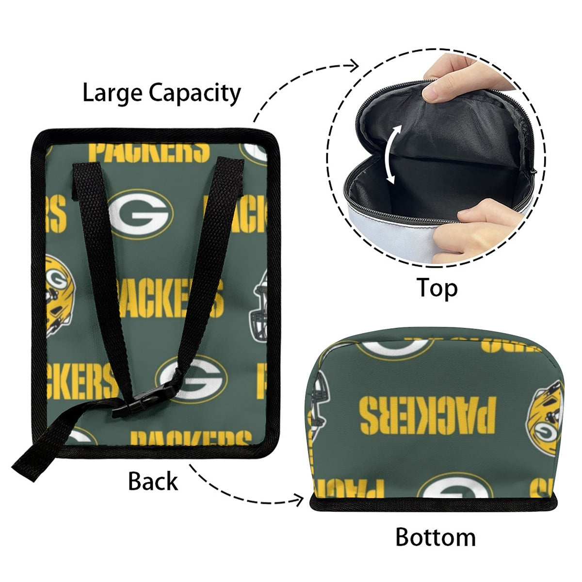 Green Bay Football Game Day Car Hanging Trash Bin