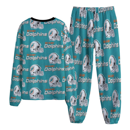 Miami Football Game Day All-Over Print Unisex Thicken Pajama Suit