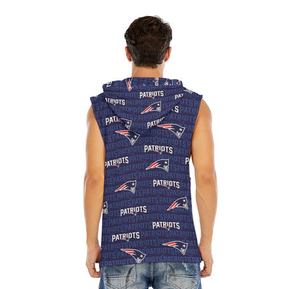New England Football Game Day All-Over Print Men’s Sleeveless Pullover Hoodie