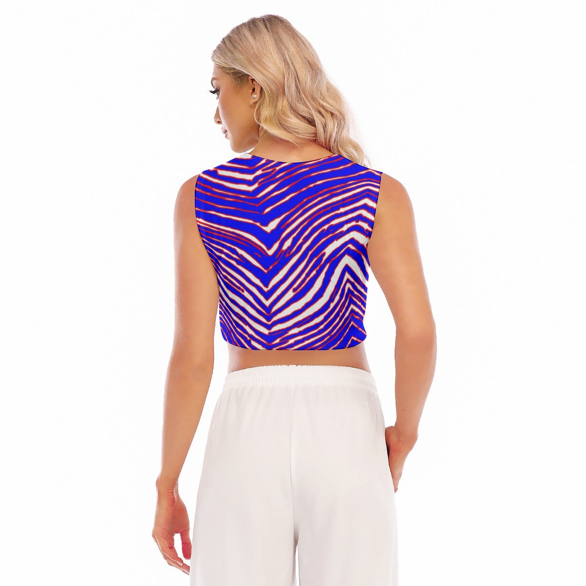 Buffalo Bills Zubaz Women's Sleeveless Cropped Top