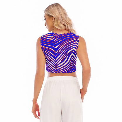 Buffalo Bills Zubaz Women's Sleeveless Cropped Top