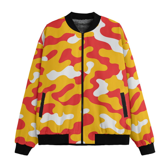 Kansas City Chiefs Camo Fleece Bomber Jacket – Red and Gold NFL Streetwear