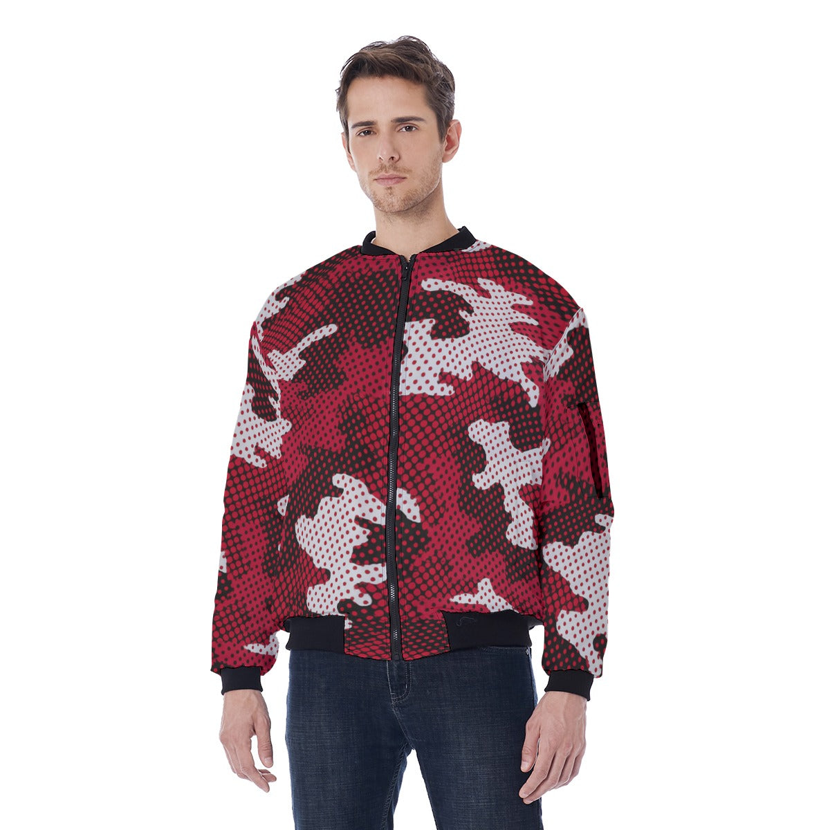 Alabama - Crimson Tide camo Men's Bomber Jacket With Sleeve Pocket