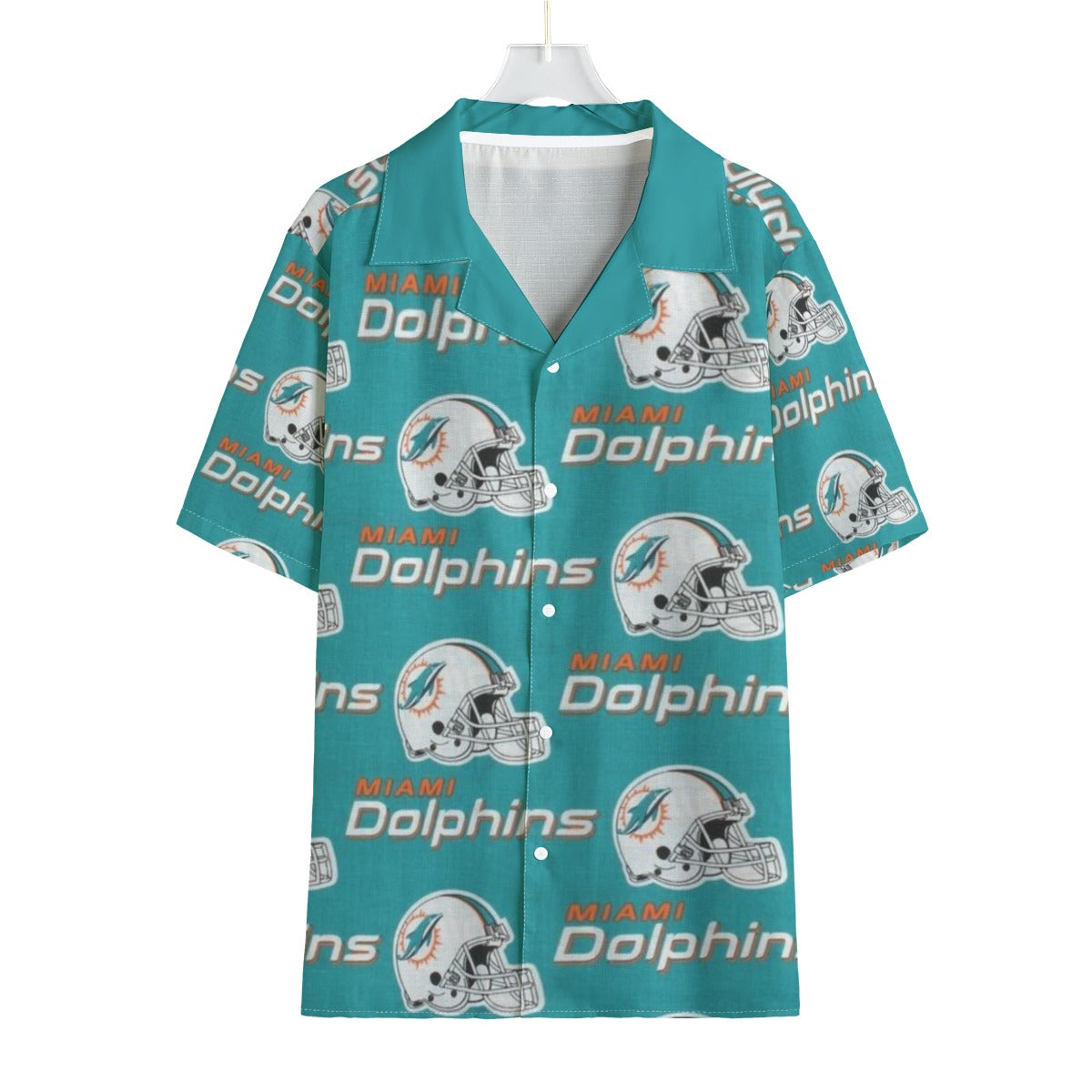 Miami Football Game Day All-Over Print Men's Faux Linen Hawaiian Shirt