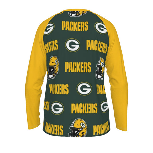 Green Bay Football Game Day All-Over Print Men's Long Sleeve T-shirt With Raglan Sleeve