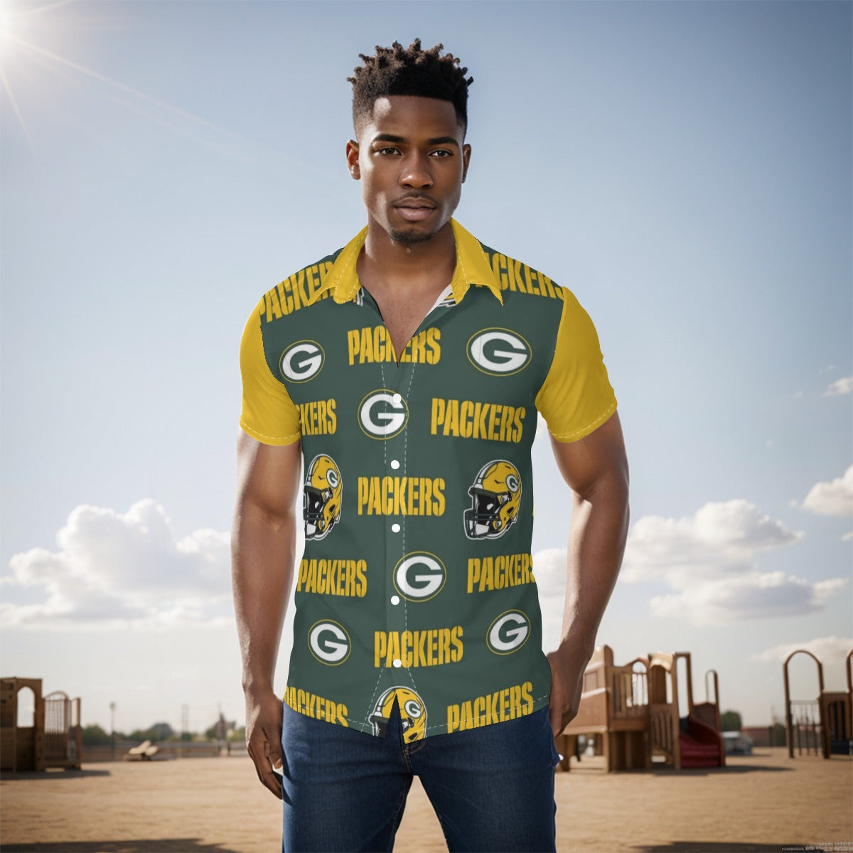 Green Bay Football Game Day All-Over Print Men's Shirt