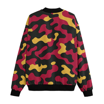 Arizona Cardinals Camo Fleece Bomber Jacket – Red, Black and White NFL Streetwear