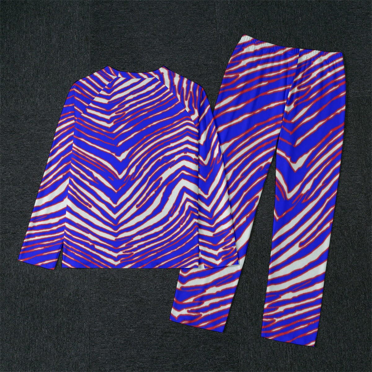 Buffalo Bills Zubaz Men's Raglan Sleeve Pajamas With Wide Ankles