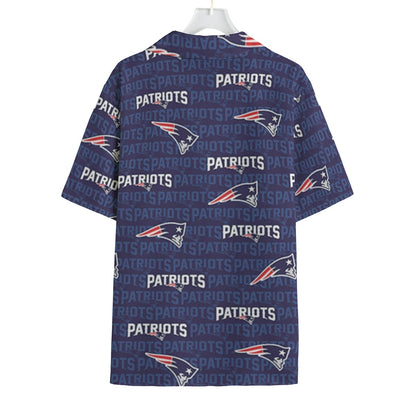 New England Football Game Day All-Over Print Men's Faux Linen Hawaiian Shirt