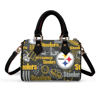 Classic Barrel-Shaped PU Leather Handbag