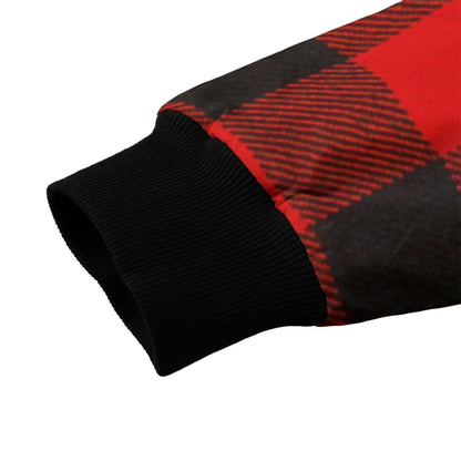 Rob Roy – big red and black simple and iconic tartan Fleece Bomber Jacket