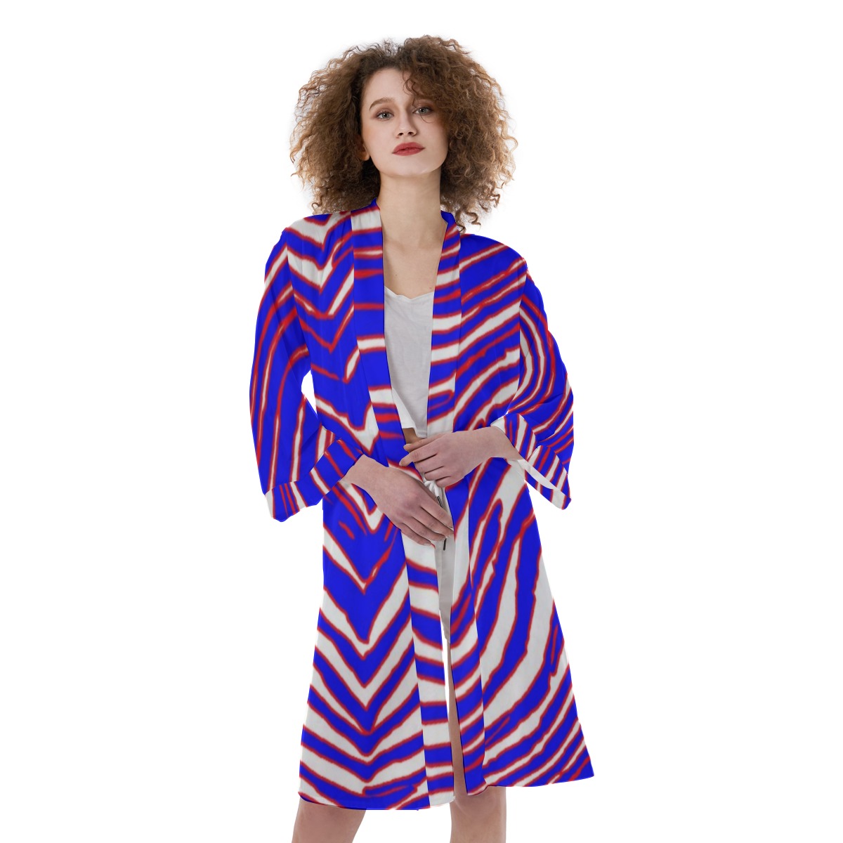 Buffalo Bills Zubaz Women's Satin Kimono Robe