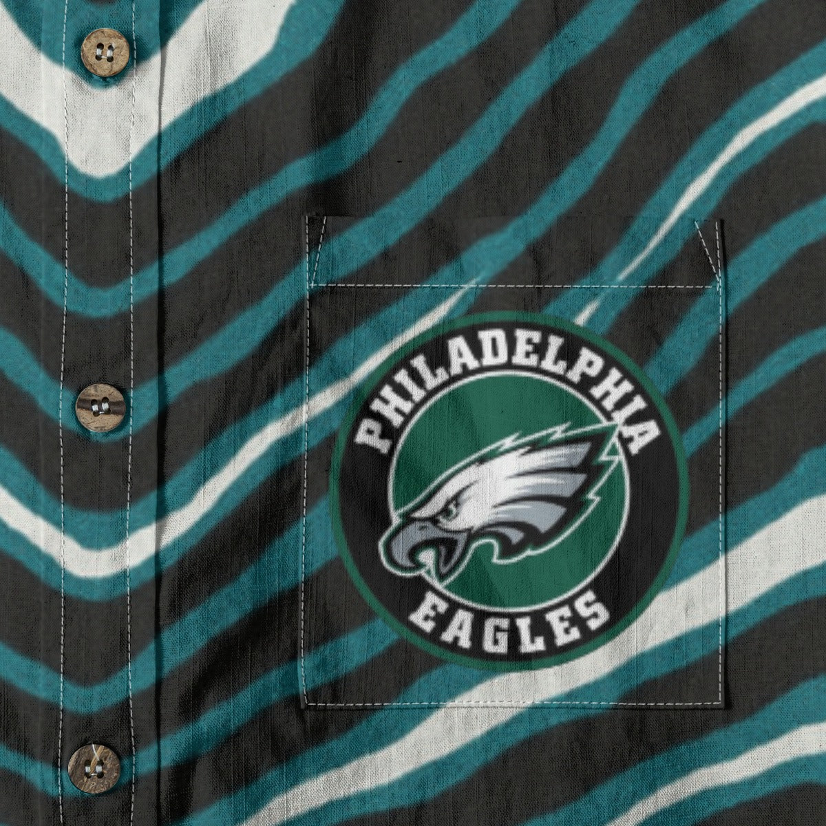 Philadelphia Football Game Day All-Over Print Men's Breathable Cotton Shirt|125GSM