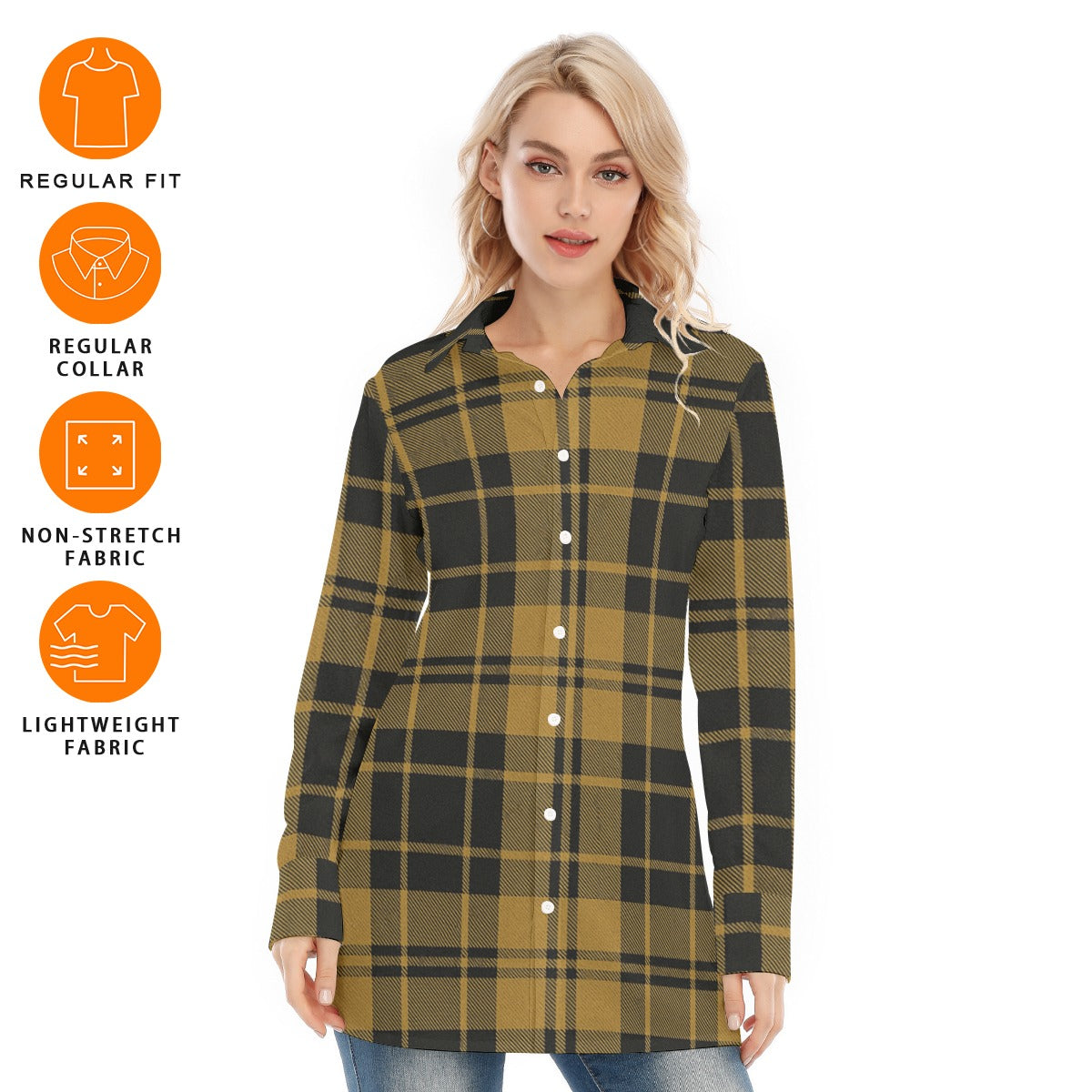 Central Florida - Knights Tartan plaid  Women's Long Shirt