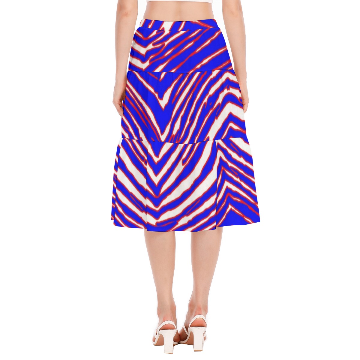 Buffalo Bills Zubaz Women's Stitched Pleated Chiffon Skirt
