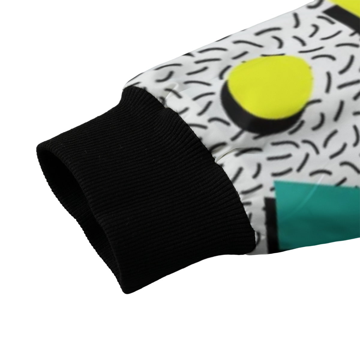 Urban Legend 80s Retro Pattern Infused with 90s Street Art Influence – Fleece Bomber Jacket