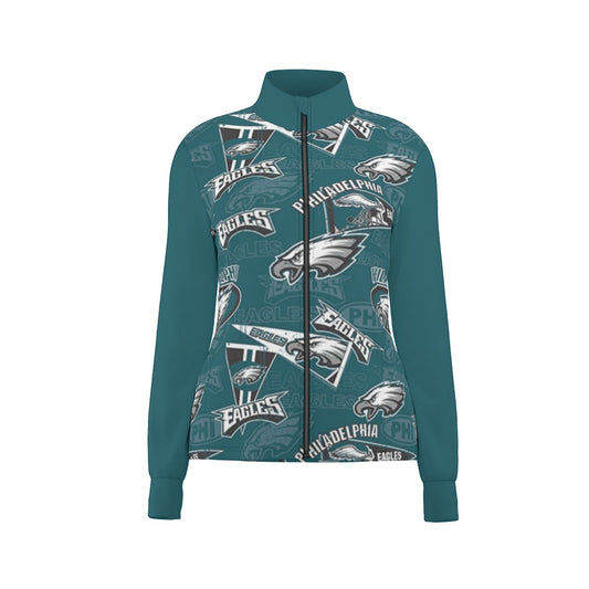 Philadelphia Football Game Day All-Over Print Women's Long Sleeve Thumbhole Jacket