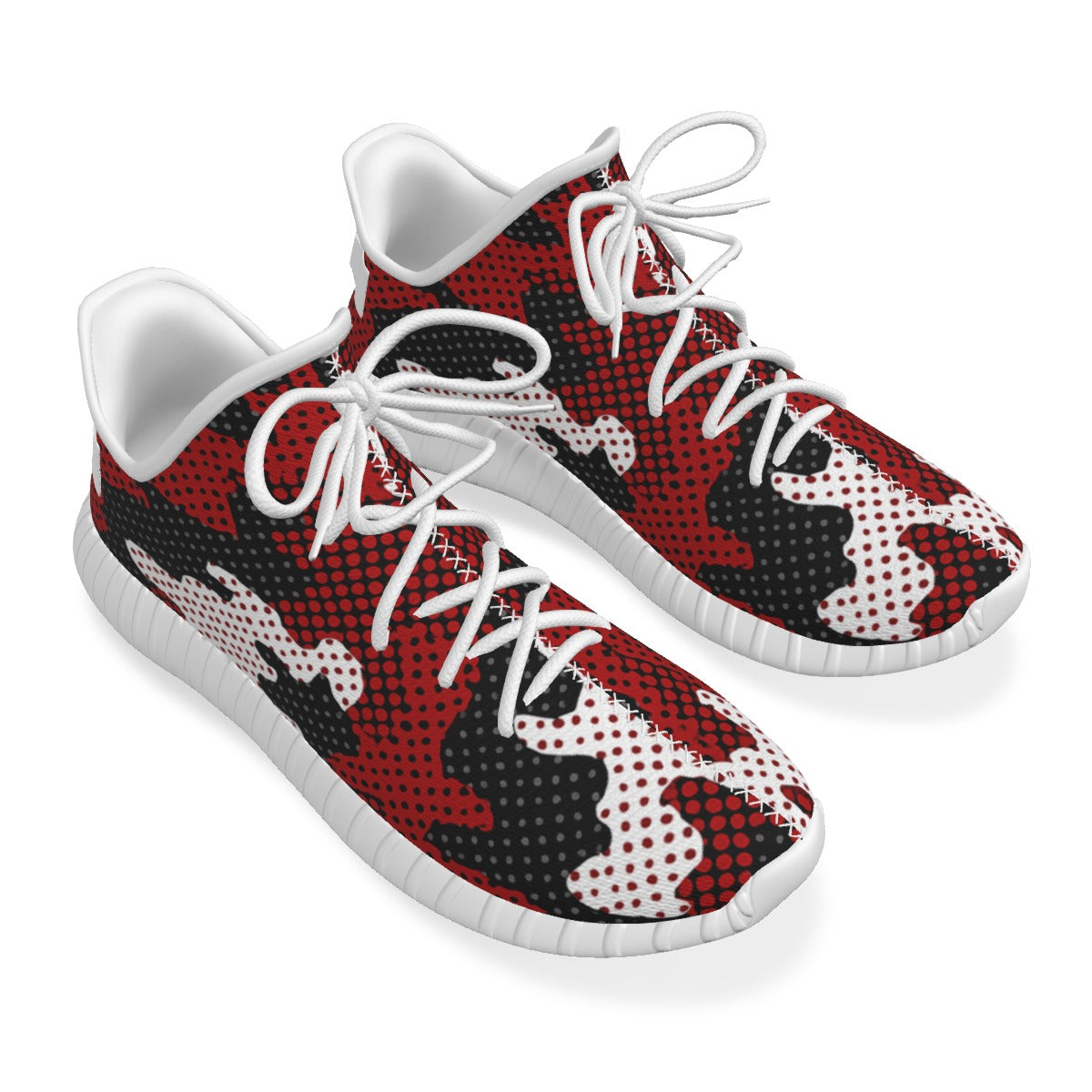 Urban Legend Wisconsin Badgers Red White Black Camo Coconut Sneakers Shoes