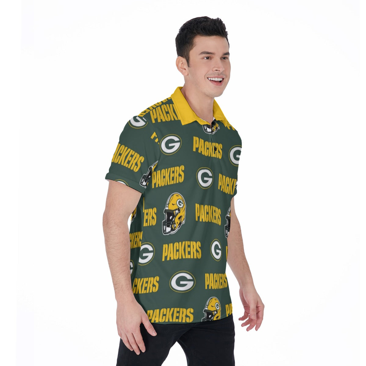 Green Bay Football Game Day All-Over Print Men's Polo Shirt