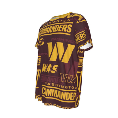 Washington Commanders Men's Round Neck Short Sleeve T-Shirt