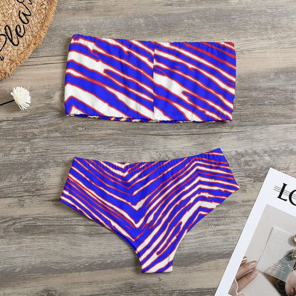 Buffalo Bills Zubaz Women's Strapless Bikini Swimsuit