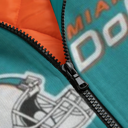 Miami Football Game Day All-Over Print Unisex Knitted Fleece Lapel Outwear