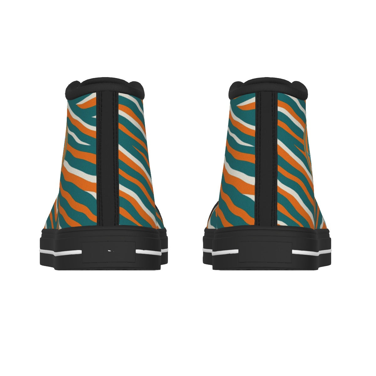 Miami Football Game Day Men's Black Sole Canvas Shoes