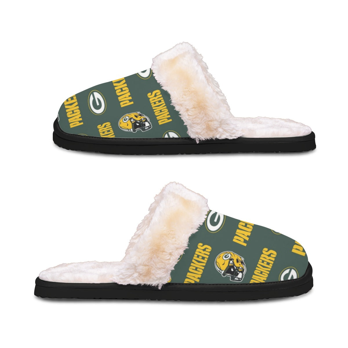 Green Bay Football Game Day Men's Home Plush Slippers