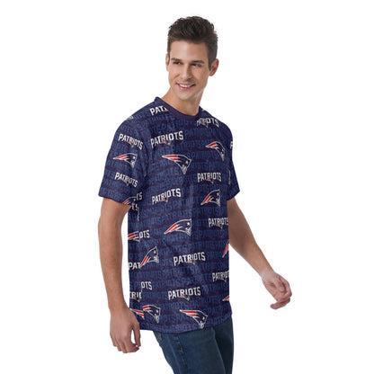New England Football Game Day All-Over Print Men's T-Shirt | Velvet