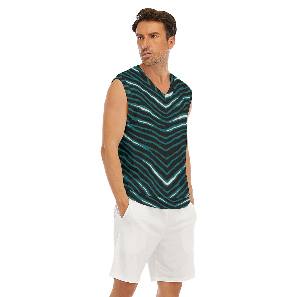 Philadelphia Football Game Day All-Over Print Men's Imitation Knitted V-neck Vest
