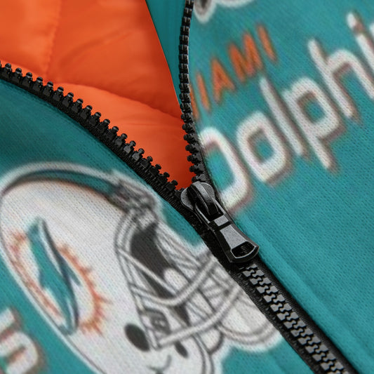 Miami Football Game Day All-Over Print Unisex Knitted Fleece Lapel Outwear