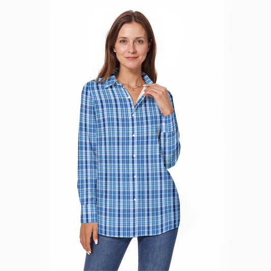 North Carolina Tartan Plaid Tar Heels Women's Long Sleeve Shirt