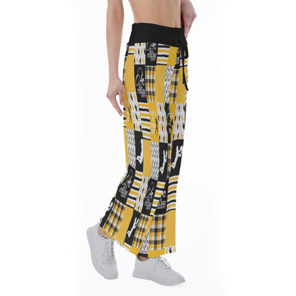 All-Over Print Women's High-waisted Straight-leg Trousers