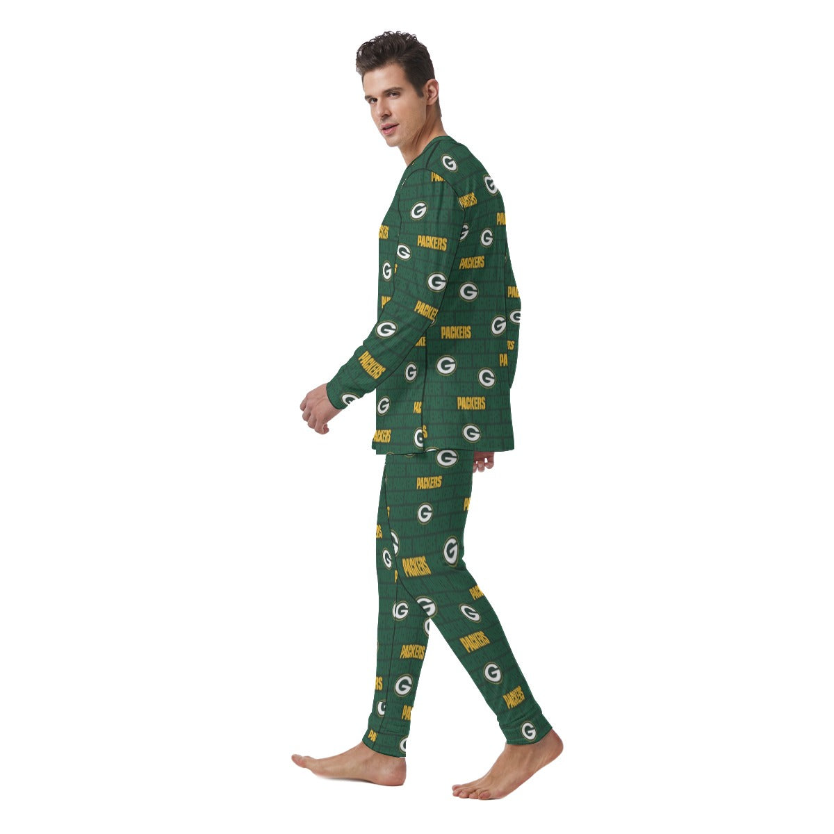 Green Bay Football Game Day All-Over Print Men's Pajamas