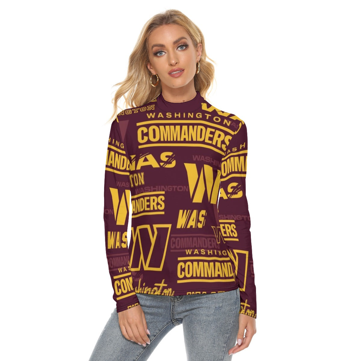 Washington Commanders Women's Stretchable Turtleneck Top