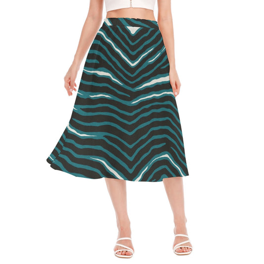 Philadelphia Football Game Day All-Over Print Women's Long Section Chiffon Skirt