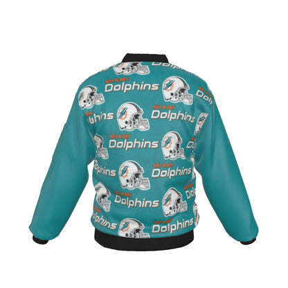 Miami Football Game Day All-Over Print Men's Bomber Jacket With Sleeve Pocket