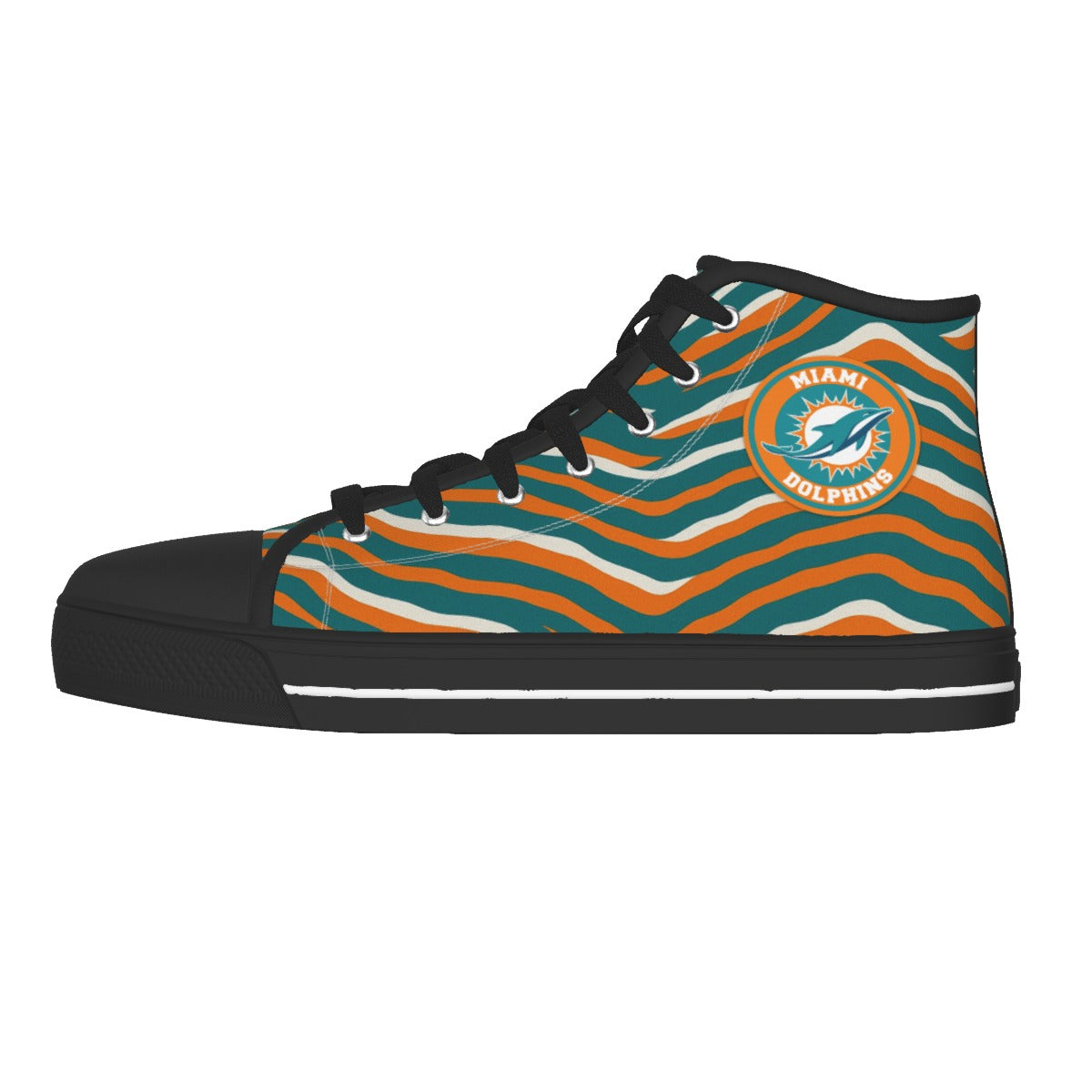 Miami Football Game Day Men's Black Sole Canvas Shoes