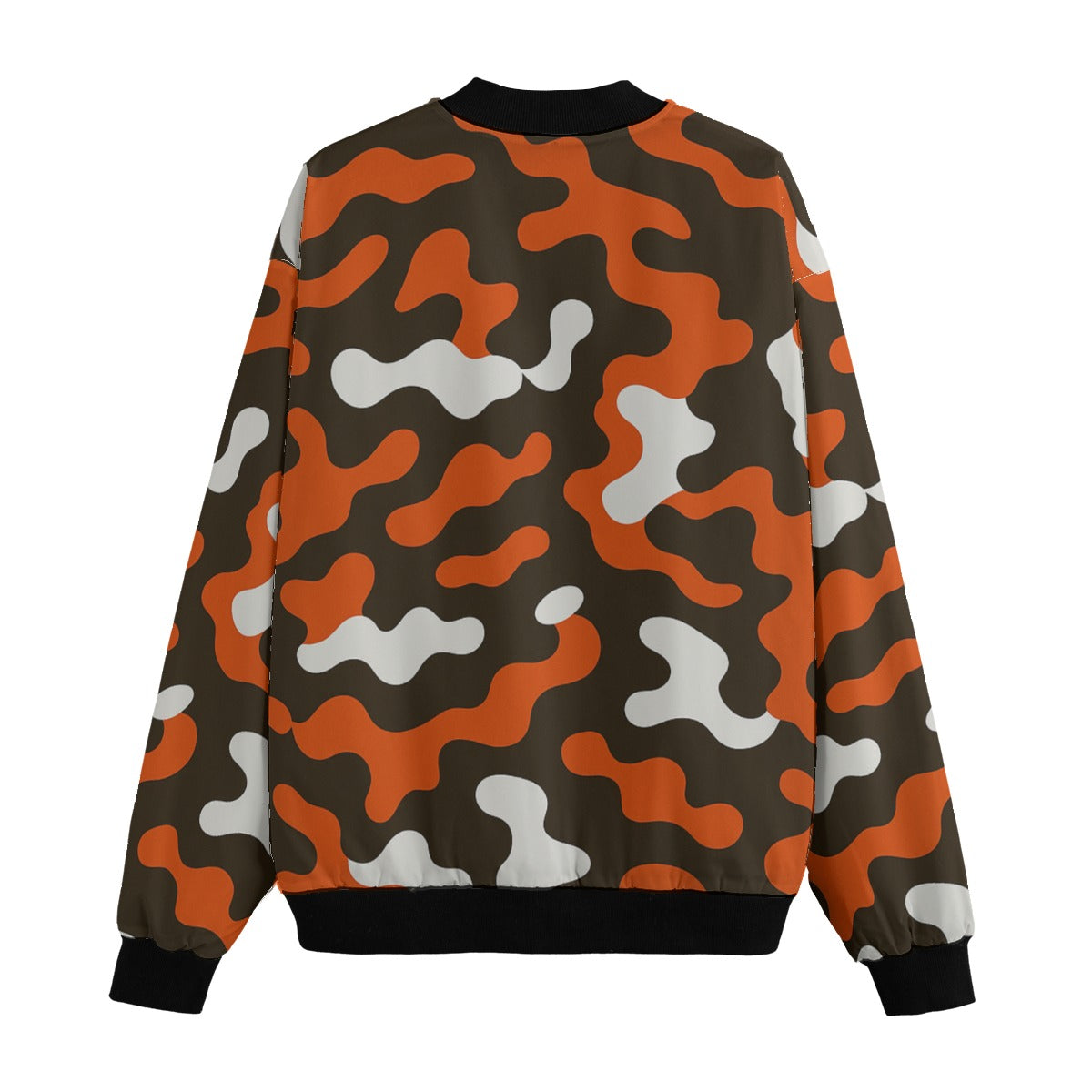 Cleveland Browns Camo Fleece Bomber Jacket – Brown, Orange and White NFL Streetwear