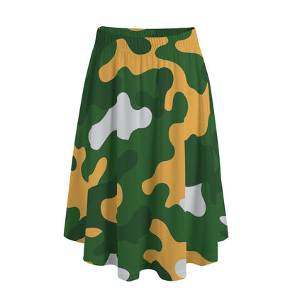 Green Bay Football Game Day All-Over Print Women's Long Maxi Skirt With Pockets