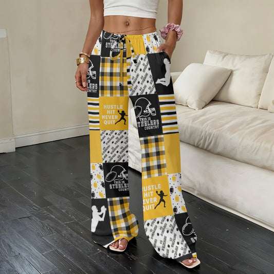 All-Over Print Women’s Straight-Leg Casual Pants