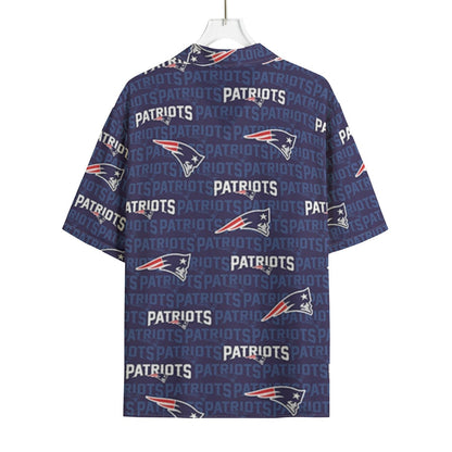 New England Football Game Day All-Over Print Men's Hawaiian Rayon Shirt | 115GSM Rayon