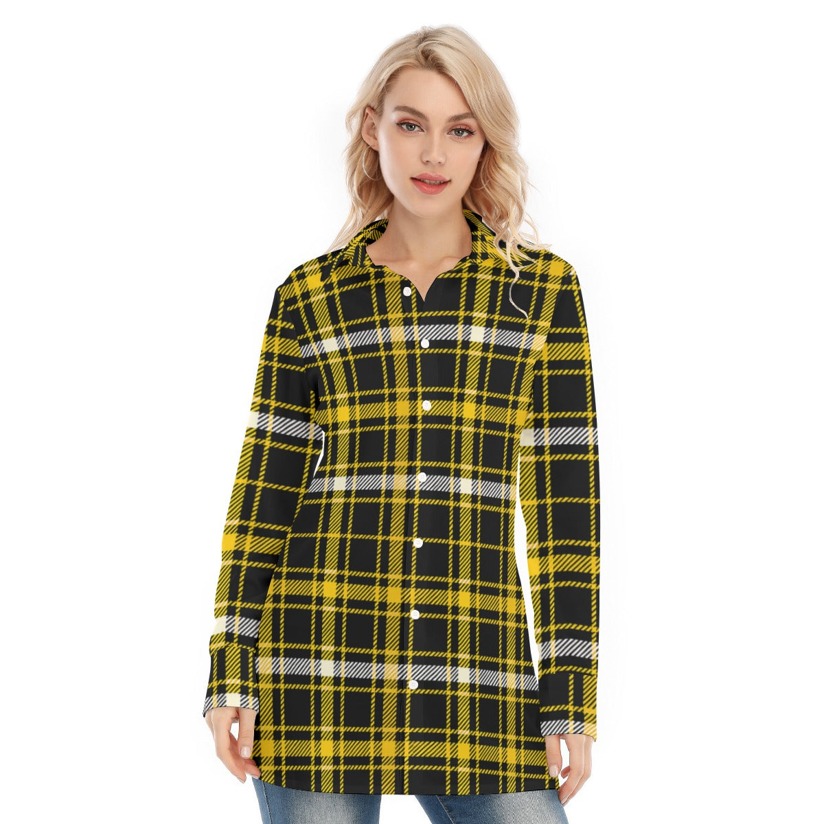 Missouri Tartan Plaid Tigers  Women's Long Shirt