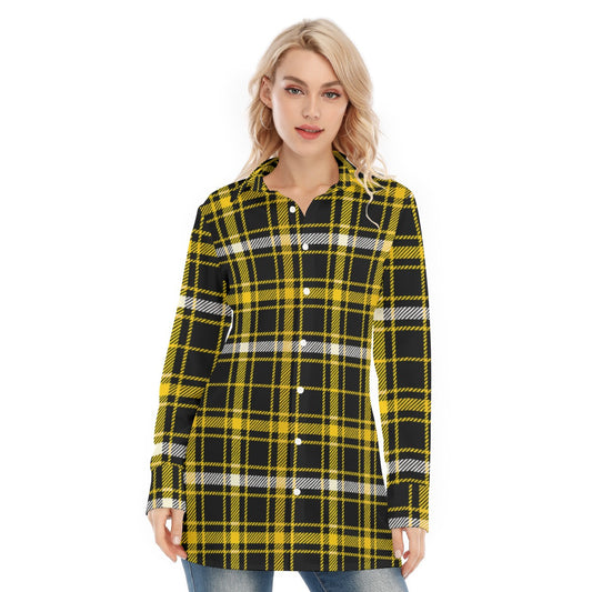 Missouri Tartan Plaid Tigers  Women's Long Shirt