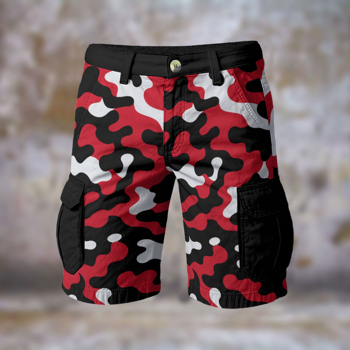Urban Legend Atlanta Falcons Red Black White Camo Cargo Shorts
